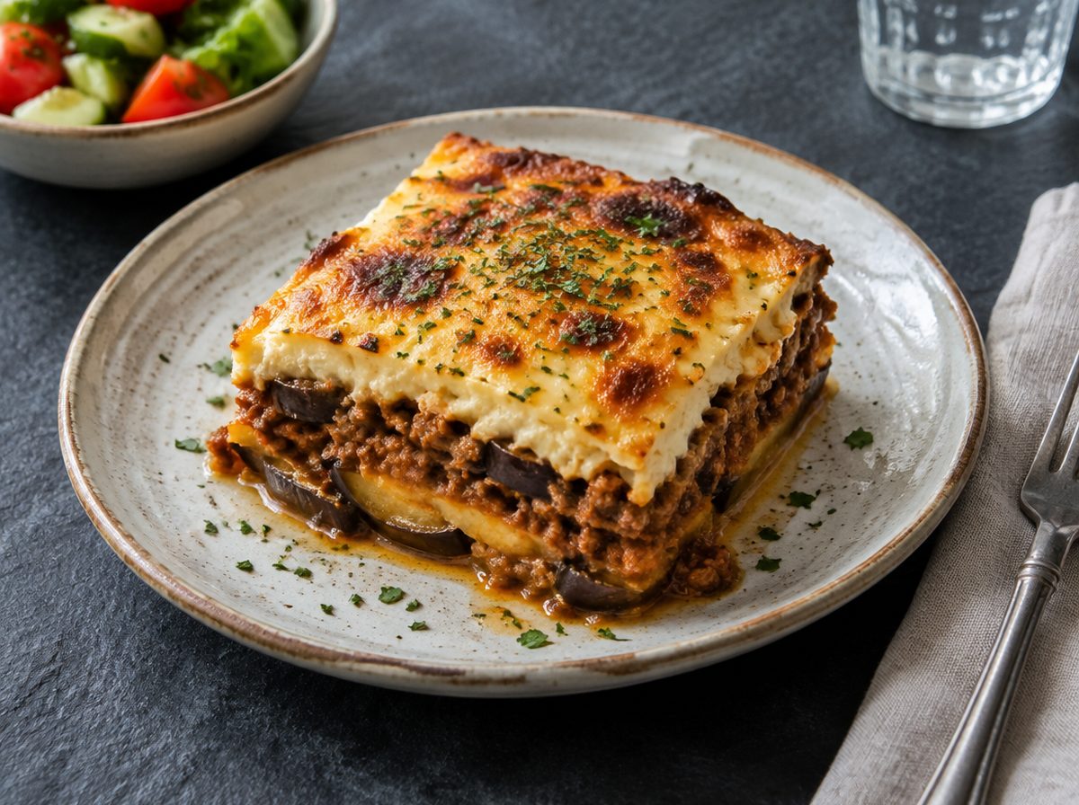 Photo of Home-Style Moussaka with Roasted Eggplant & Golden Béchamel
