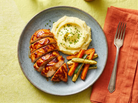 Smokey BBQ chicken and potato mash